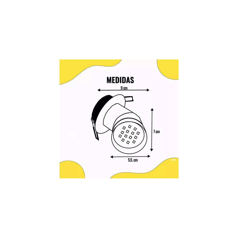 Empotrado LED 5W Aluminio y Acrílico – Mex-Lux